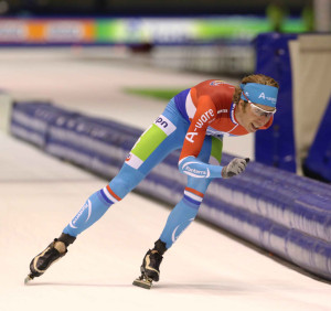 Vijf ronden voor het einde reed Bergsma weg bij de concurrentie. Foto timsimaging.nl